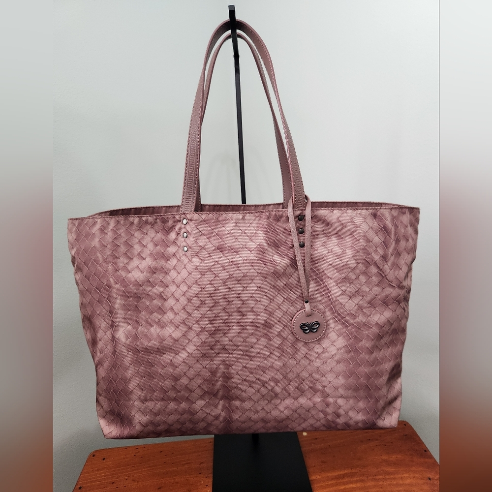 Bottega Veneta Nylon Intrecciolusion Tote Bag